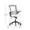 Flash Furniture White Mesh Mid-Back Task Chair with Roller Wheels BL-X-5M-WH-RLB-GG - alternate 8
